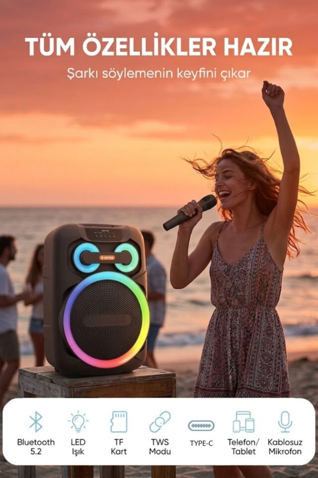 50W Taşınabilir Hoparlör