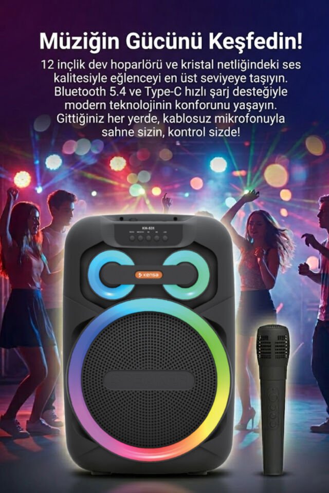 50W Taşınabilir Hoparlör