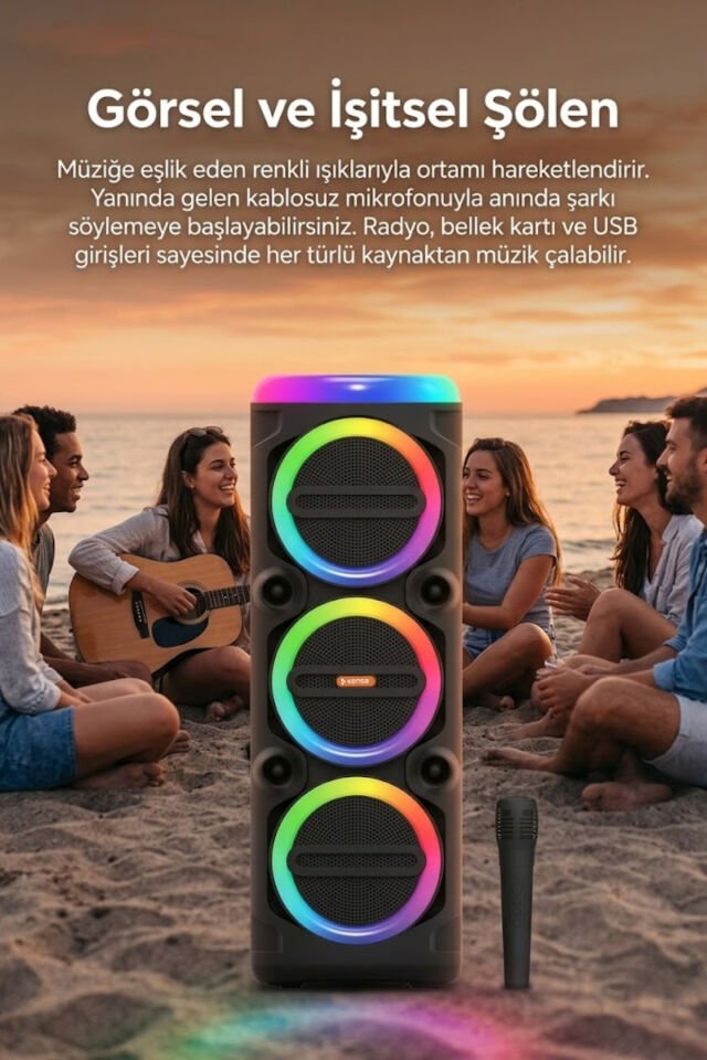 90W Taşınabilir Hoparlör