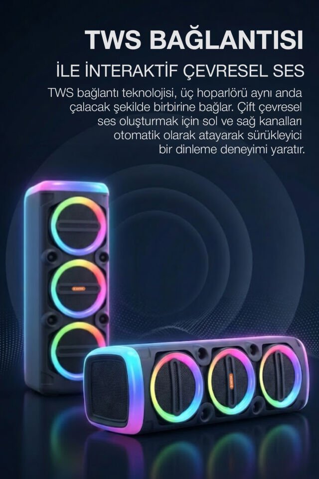 90W Taşınabilir Hoparlör