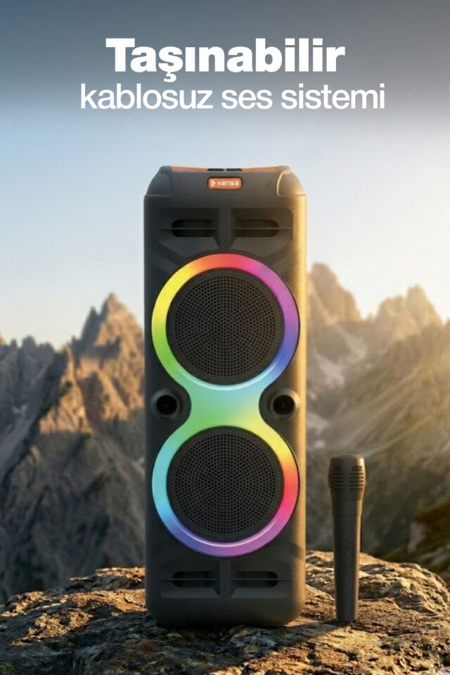 60W Taşınabilir Hoparlör