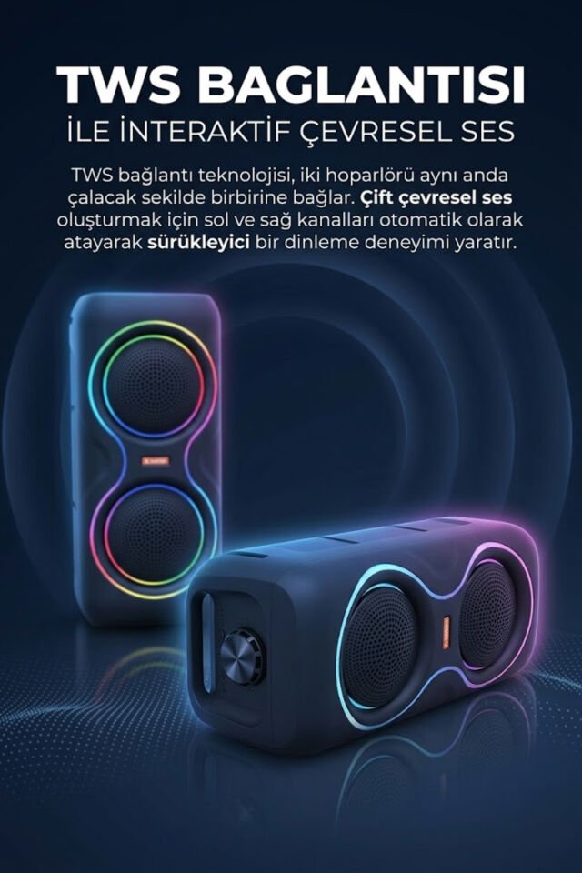 50W Taşınabilir Hoparlör Seti