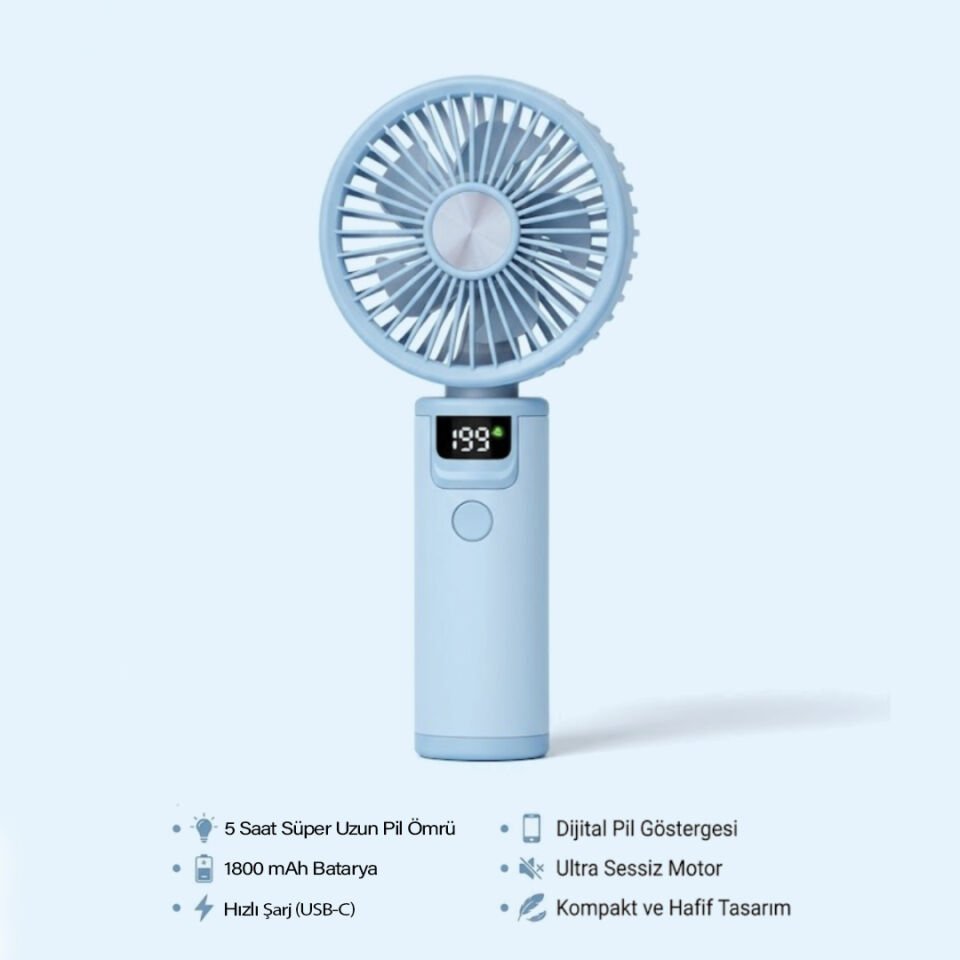 199 Hız Kademeli Fırçasız Turbo Fan Mavi