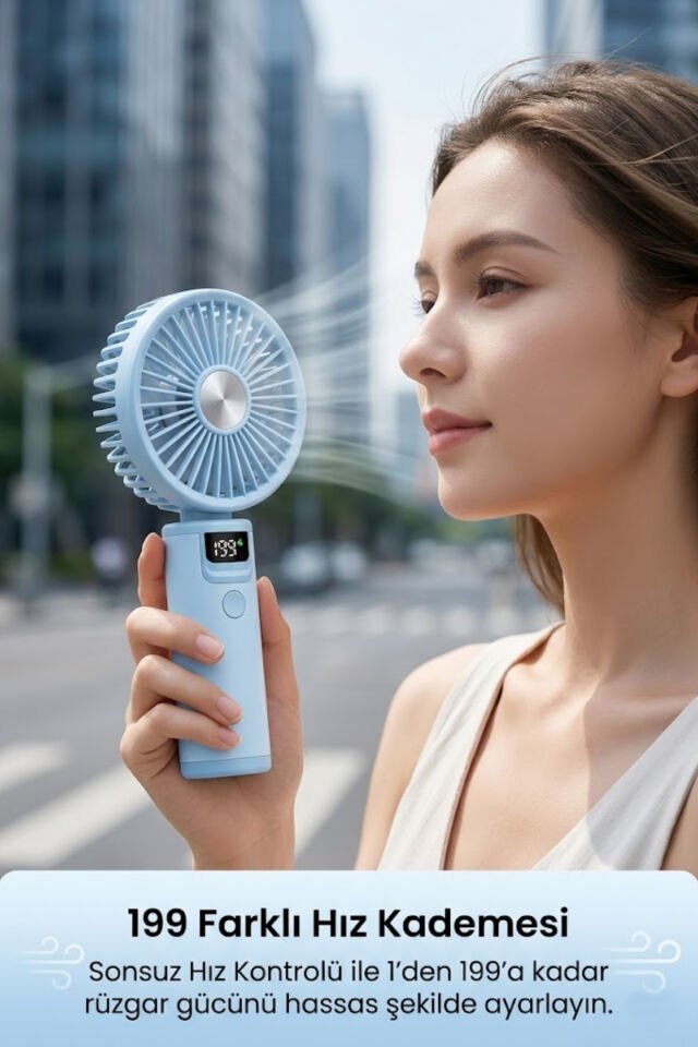 199 Hız Kademeli Fırçasız Turbo Fan Mavi