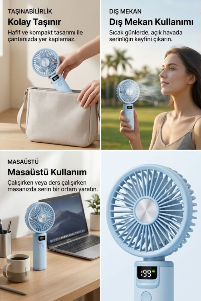 199 Hız Kademeli Fırçasız Turbo Fan Mavi