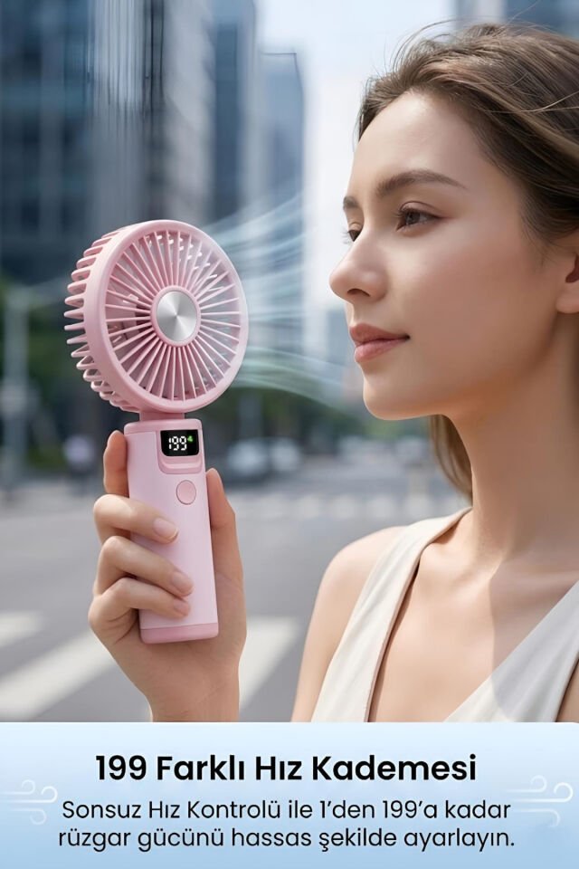 199 Hız Kademeli Fırçasız Turbo Fan pembe