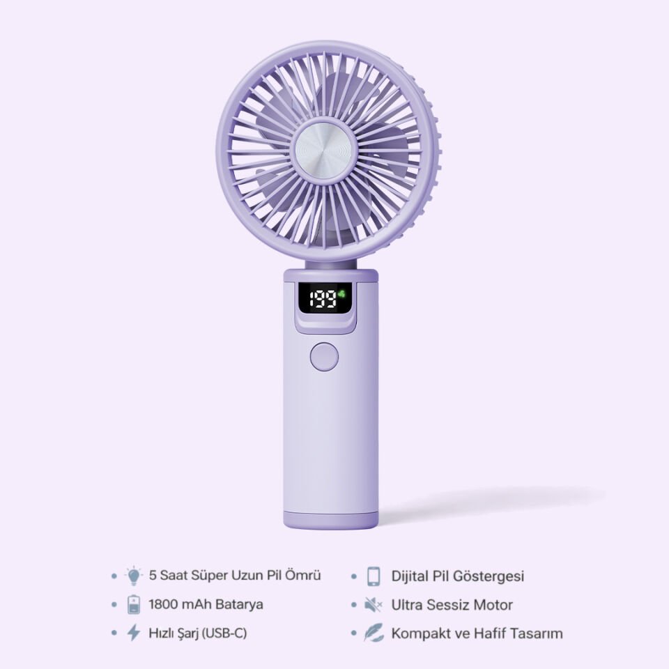 199 Hız Kademeli Fırçasız Turbo Fan mor