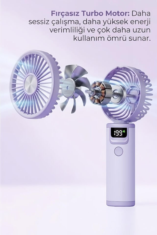 199 Hız Kademeli Fırçasız Turbo Fan mor