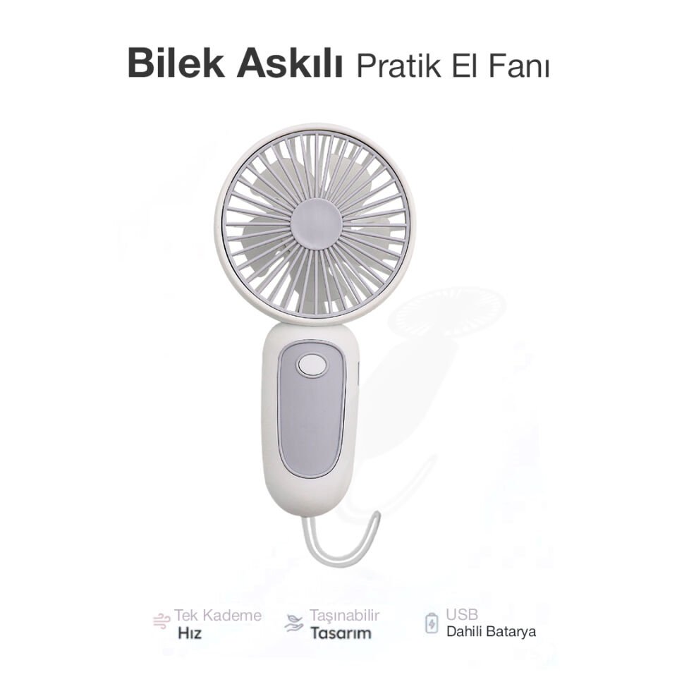 Bilek Askılı El Fanı Gri