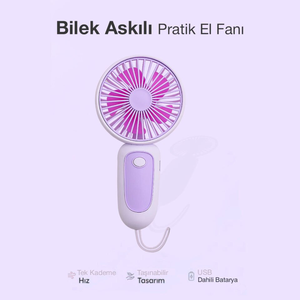 Bilek Askılı El Fanı mor