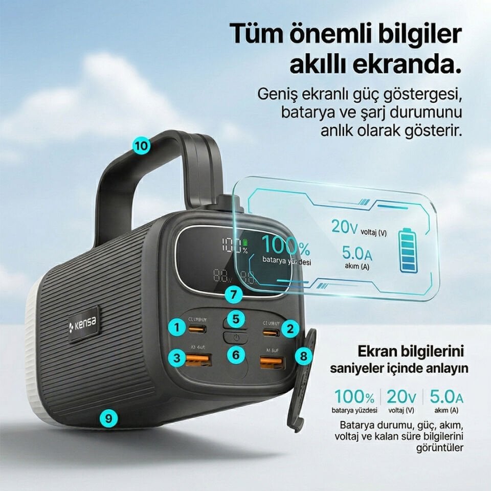 60.000 mAh Hızlı Şarj Destekli Powerbank