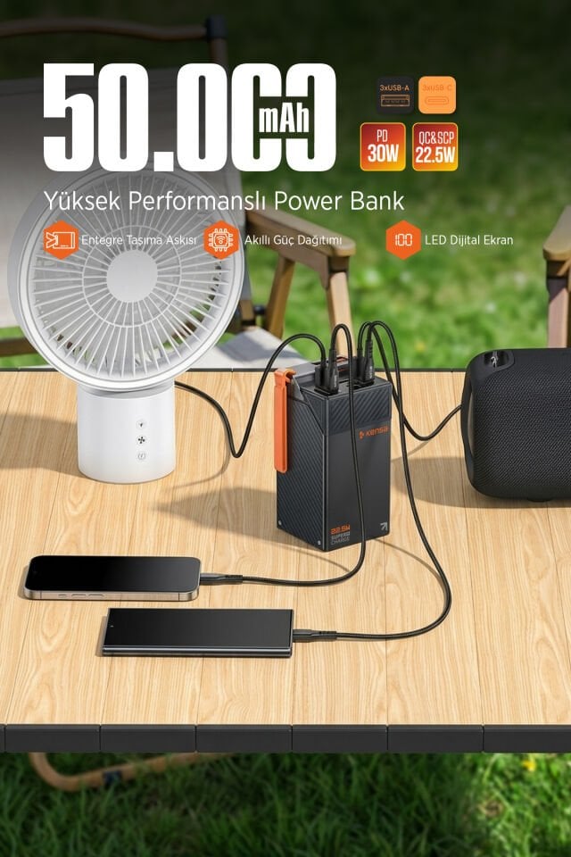 50.000 mAh Yüksek Kapasiteli Powerbank