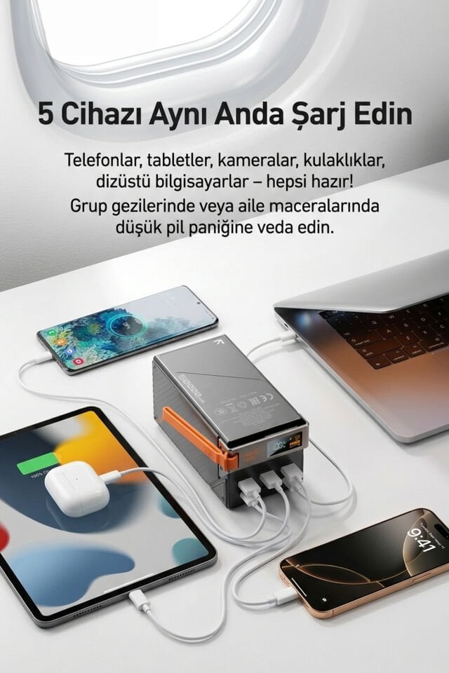 50.000 mAh Yüksek Kapasiteli Powerbank