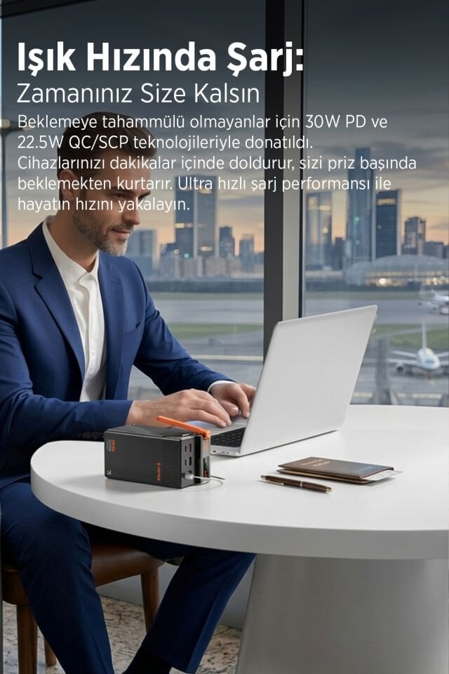50.000 mAh Yüksek Kapasiteli Powerbank