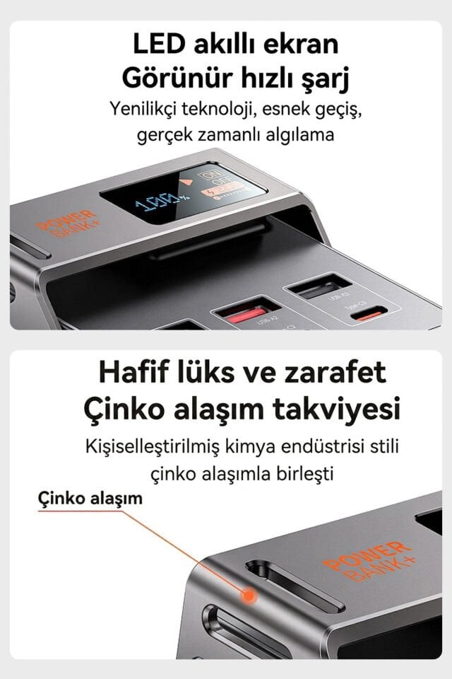 50.000 mAh Yüksek Kapasiteli Powerbank