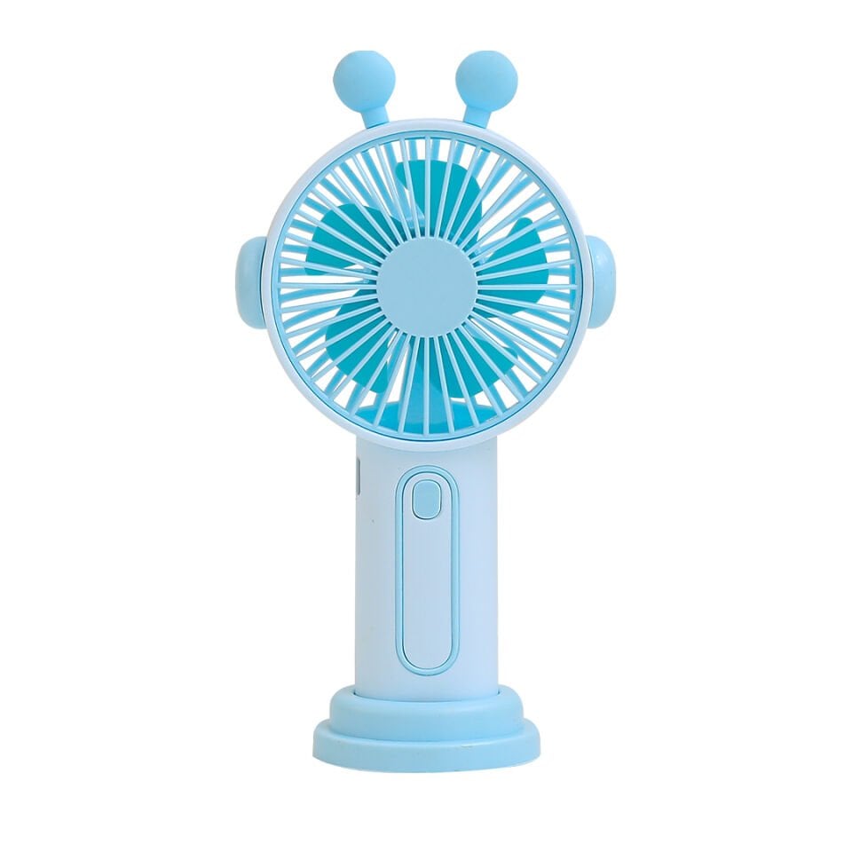 Sevimli Kulak Tasarımlı Şarjlı Mini Fan Mavi