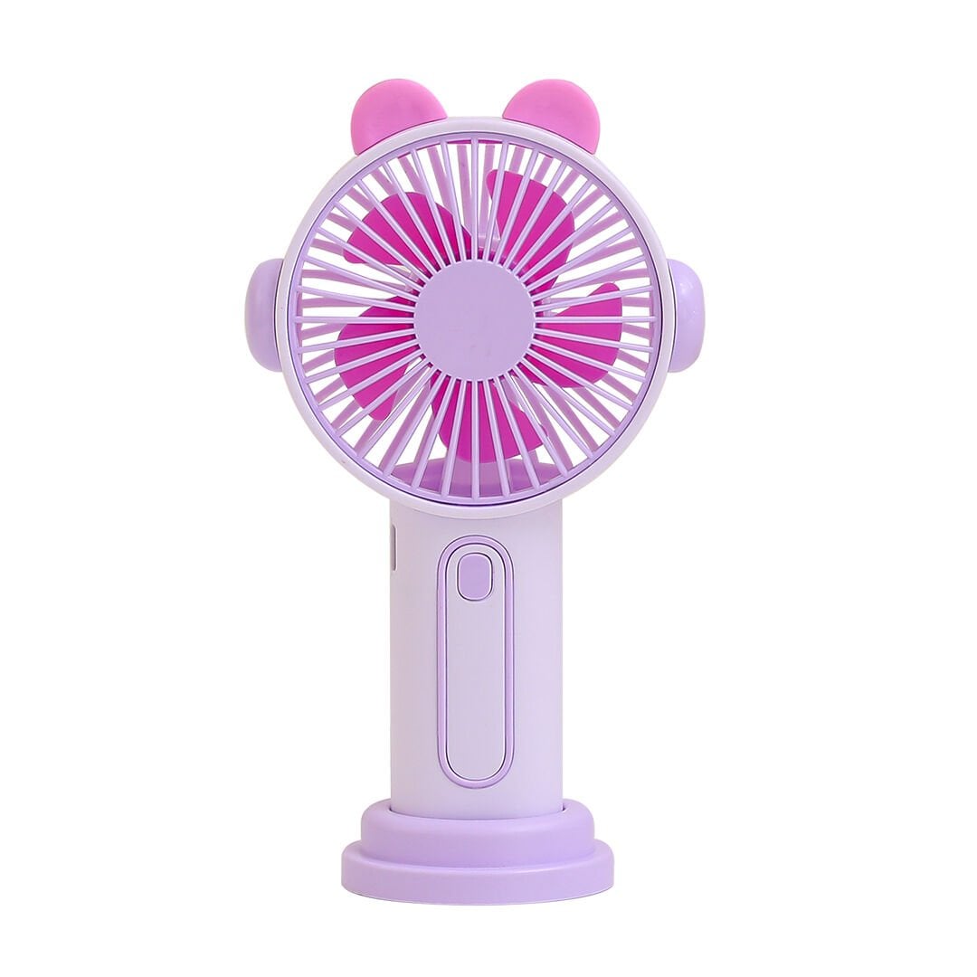 Sevimli Kulak Tasarımlı Şarjlı Mini Fan mor