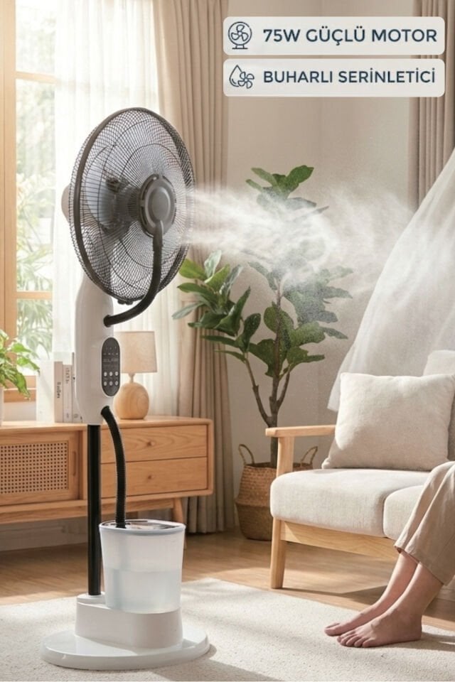 Dış Mekana Uygun Yüksek Güçlü Buharlı Serinletici Fan