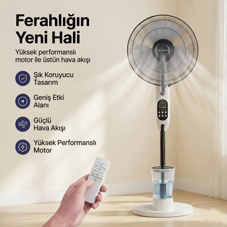 Dış Mekana Uygun Yüksek Güçlü Buharlı Serinletici Fan