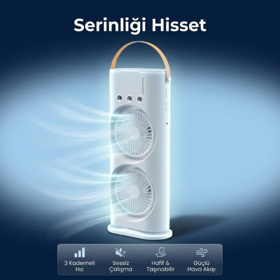 Çift Fanlı Taşınabilir Hava Soğutucu