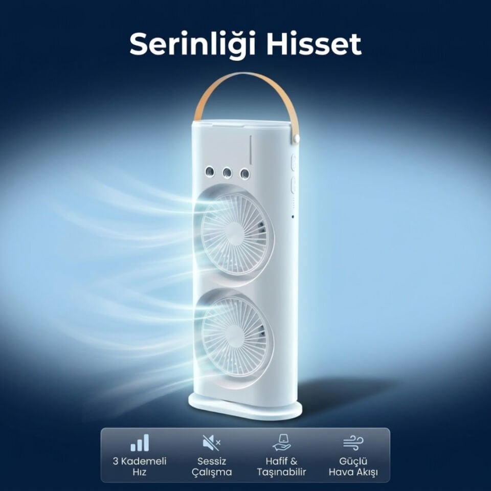 Çift Fanlı Taşınabilir Hava Soğutucu