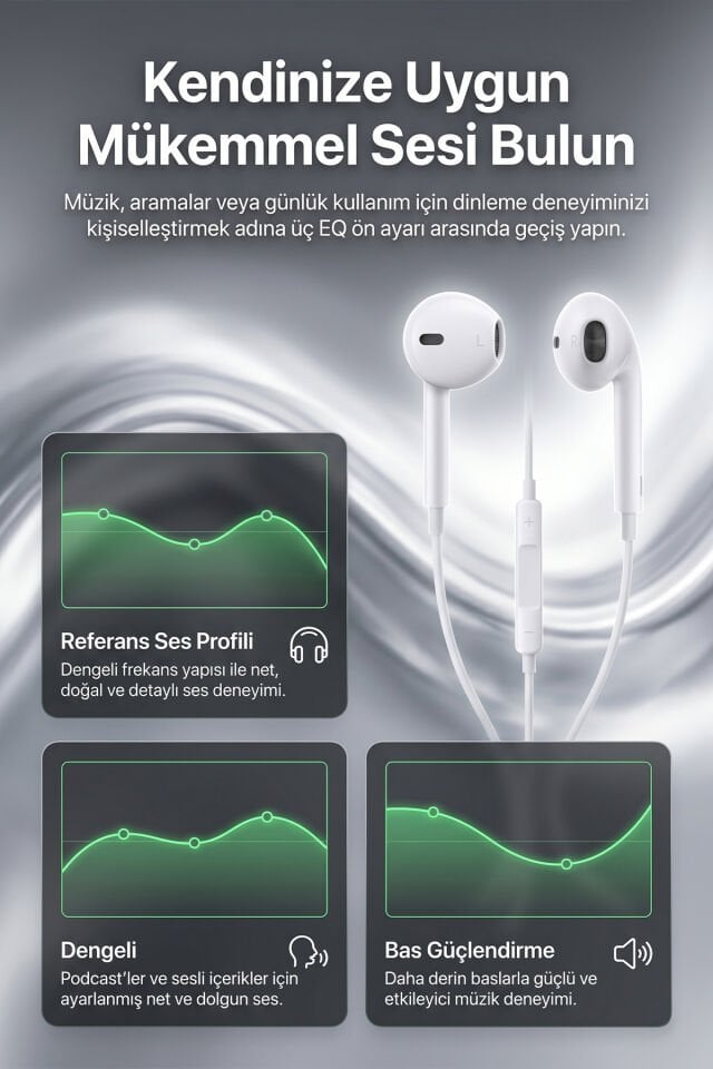Type-C Stereo Kablolu Kulaklık