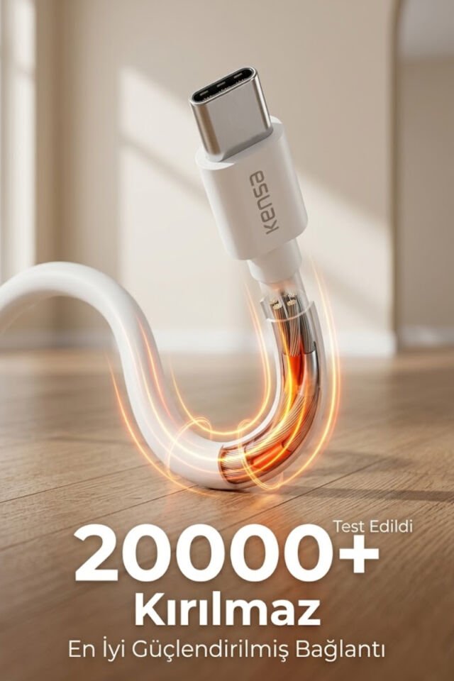 3'ü 1 Arada Hızlı Şarj Kablosu - 50cm Veri Kablosu