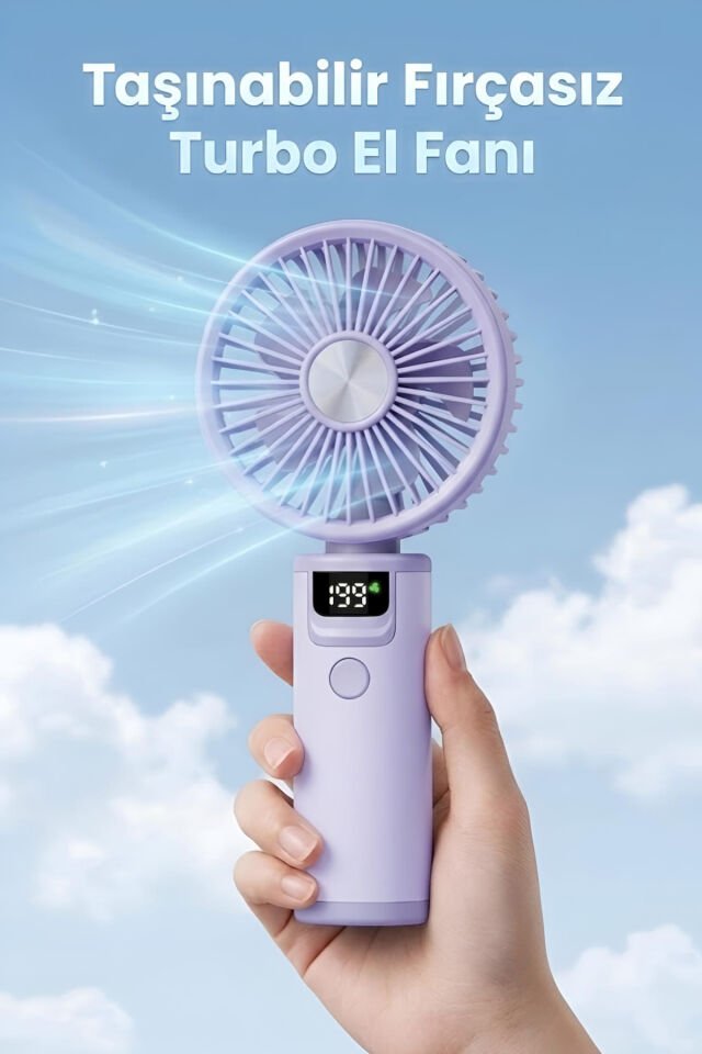 199 Hız Kademeli Fırçasız Turbo Fan mor