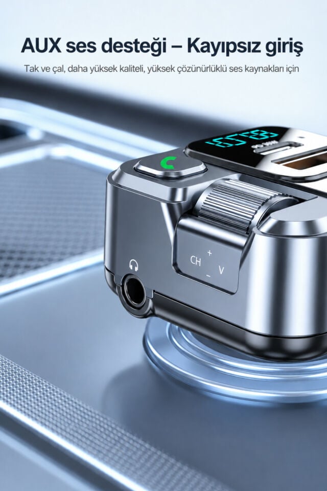 20W PD Hızlı Şarjlı Bluetooth FM Transmitter