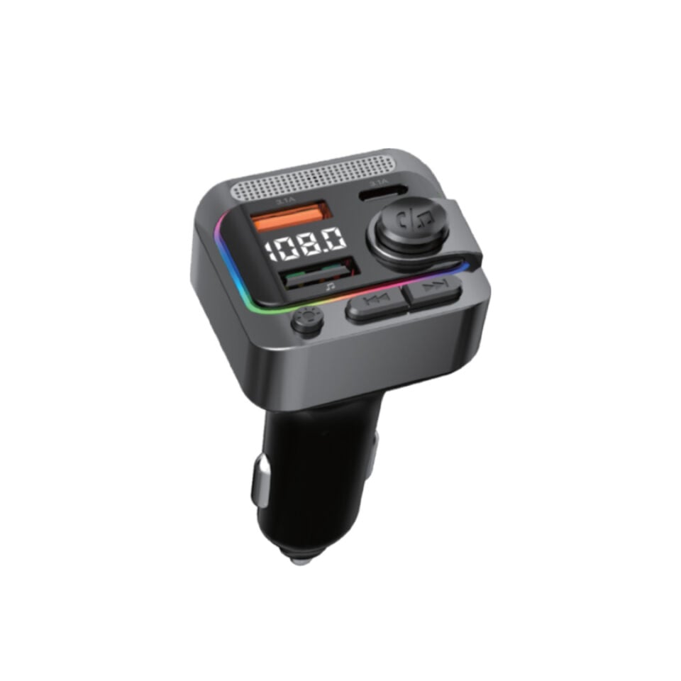 Bluetooth 5.3 Karaoke Mikrofonlu FM Transmitter