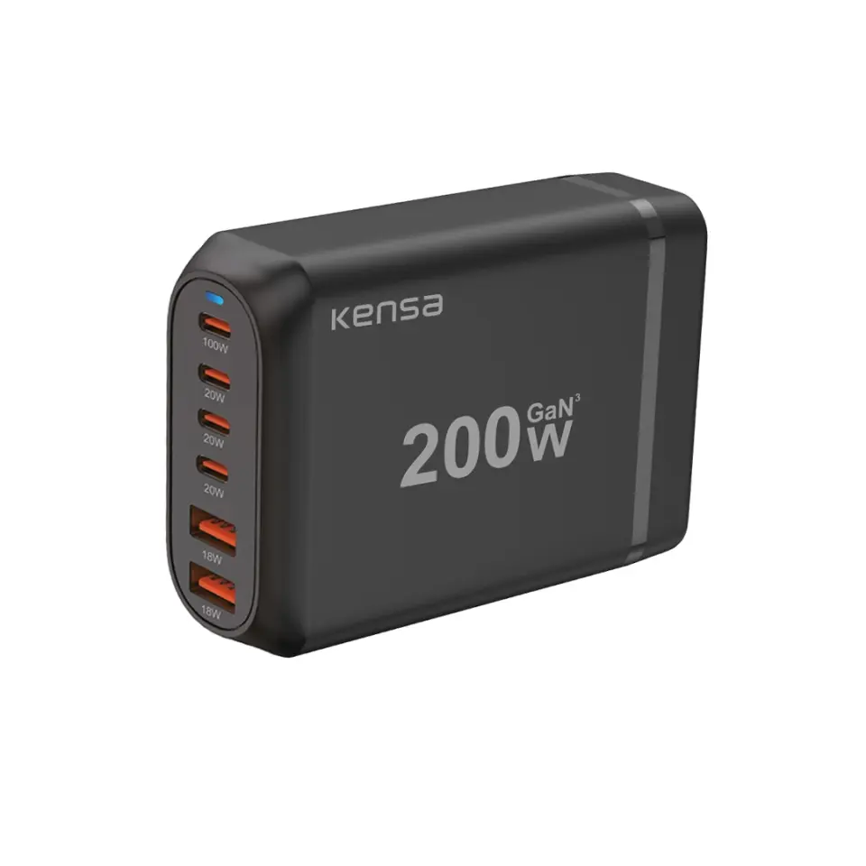 200W 6 Port GaN Pro Masaüstü Hızlı Şarj Adaptörü