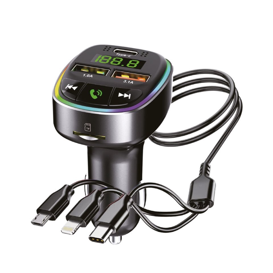 Bluetooth FM Transmitter & Hızlı Araç Şarj Kiti