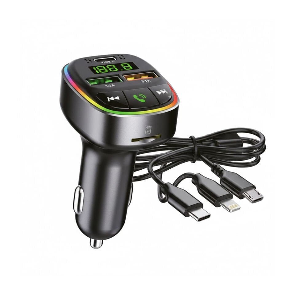 Bluetooth FM Transmitter & Hızlı Araç Şarj Kiti