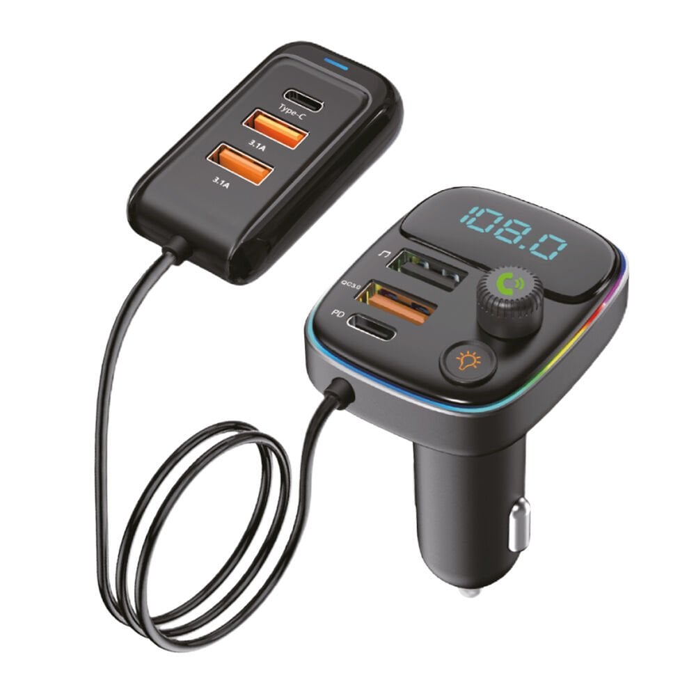 Bluetooth FM Transmitter & Hızlı Araç Şarj Kiti