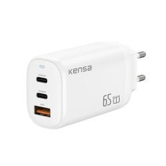 GN-2 (2xUsb-C 1xUsb-A ) 65W GaN3 Pro Süper Hızlı Şarj Başlığı