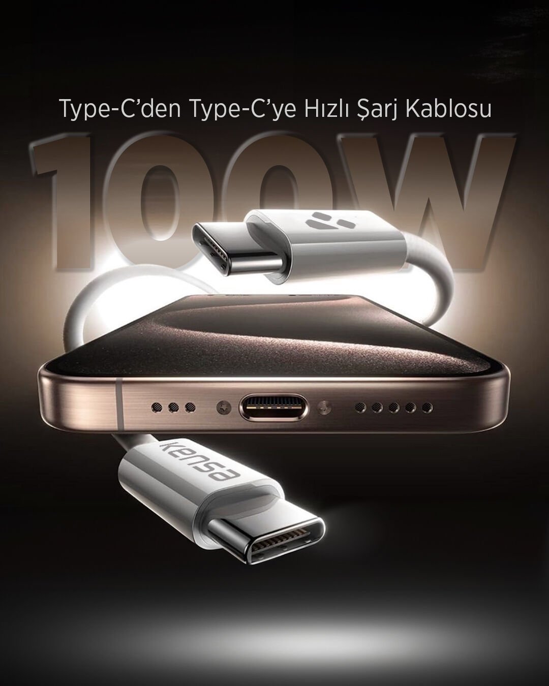 PC-45 100W Type-C'den Type-C Kablo