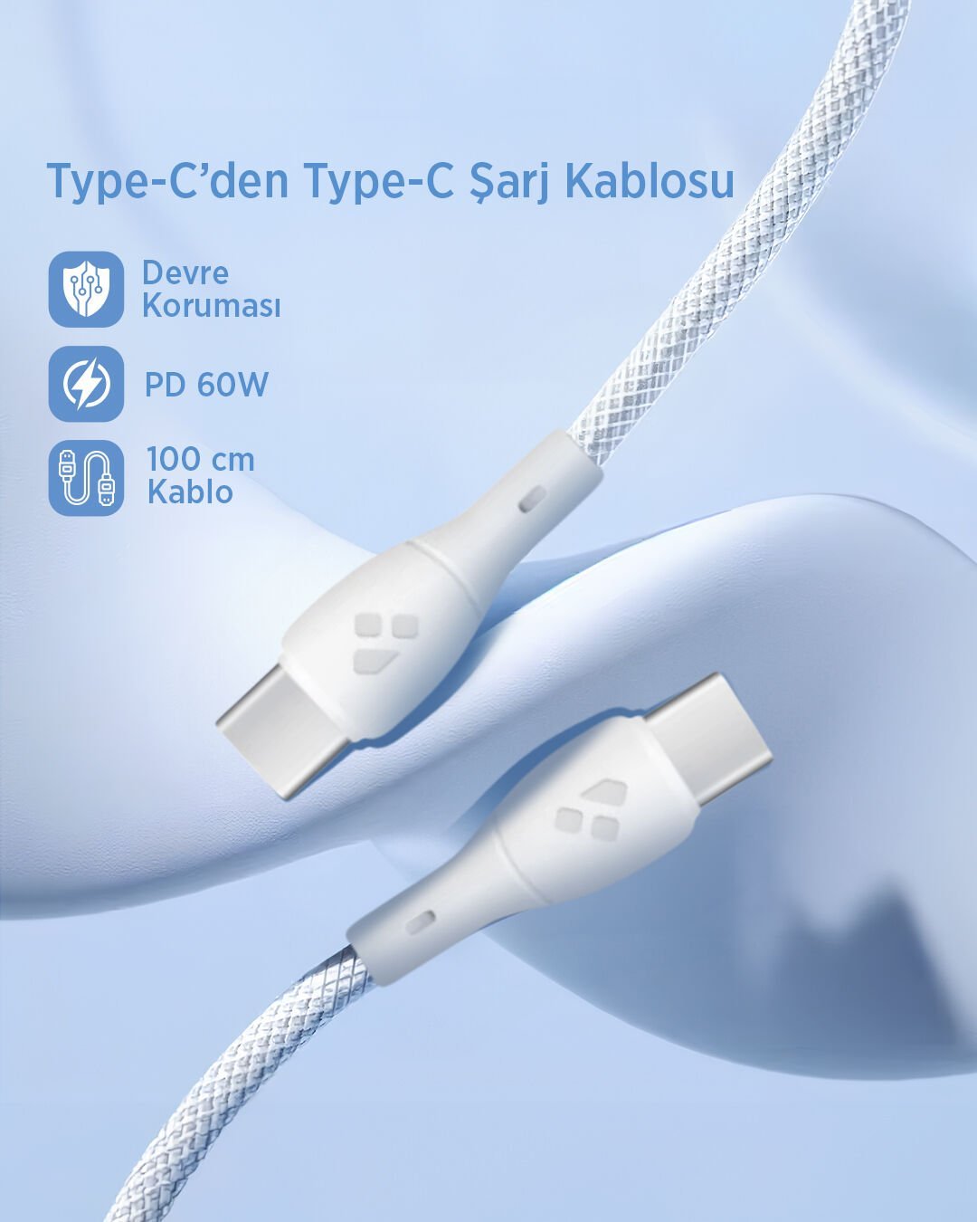 KC-220  Type-C'den Type-C'ye Kablo