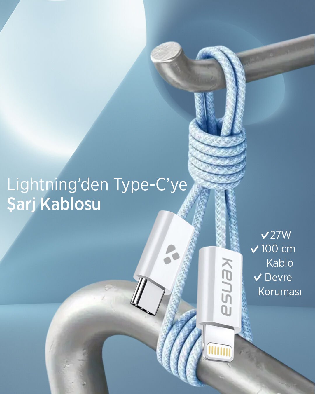 KC-222  Type-C'den Lightning Kablo