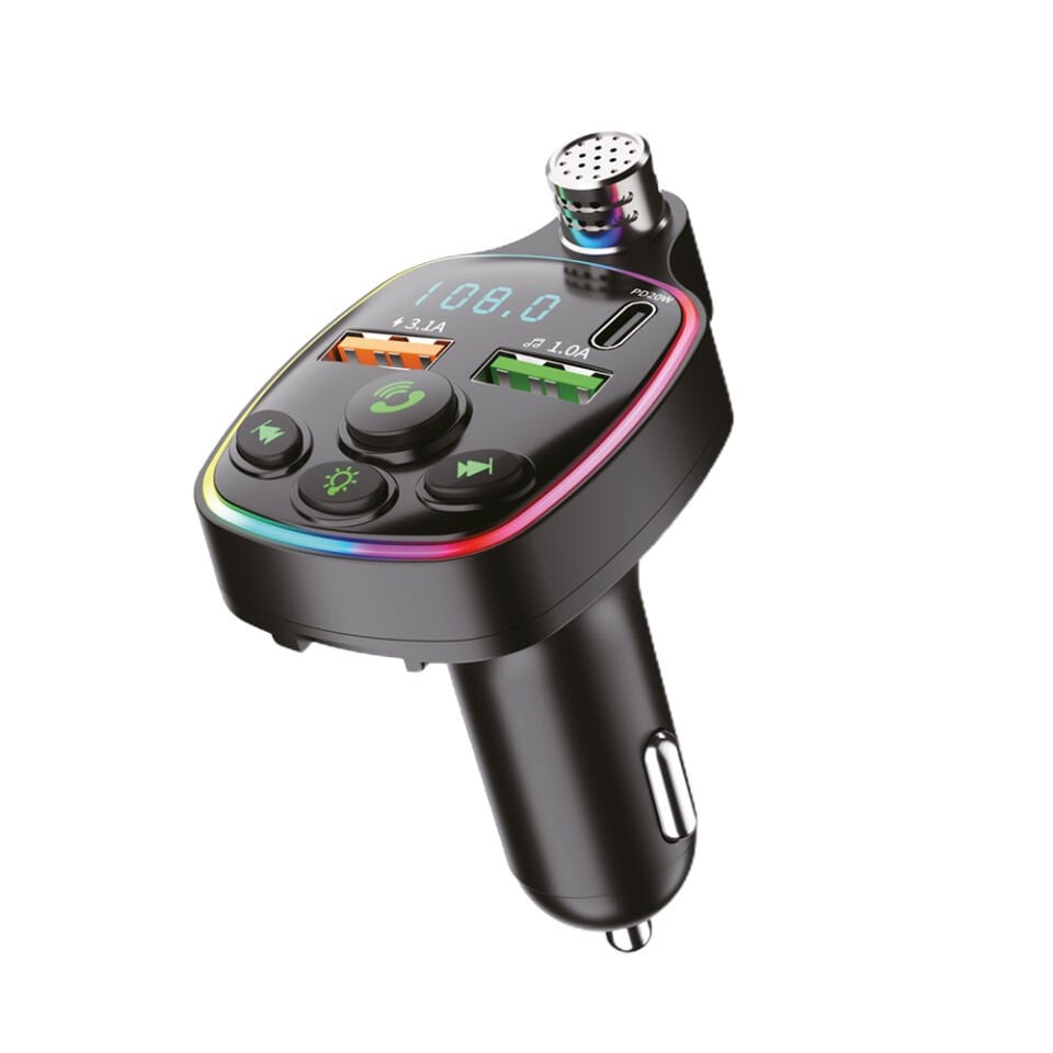 Bluetooth FM Transmitter - PD 3.0 Hızlı Şarj Destekli Araç Kiti