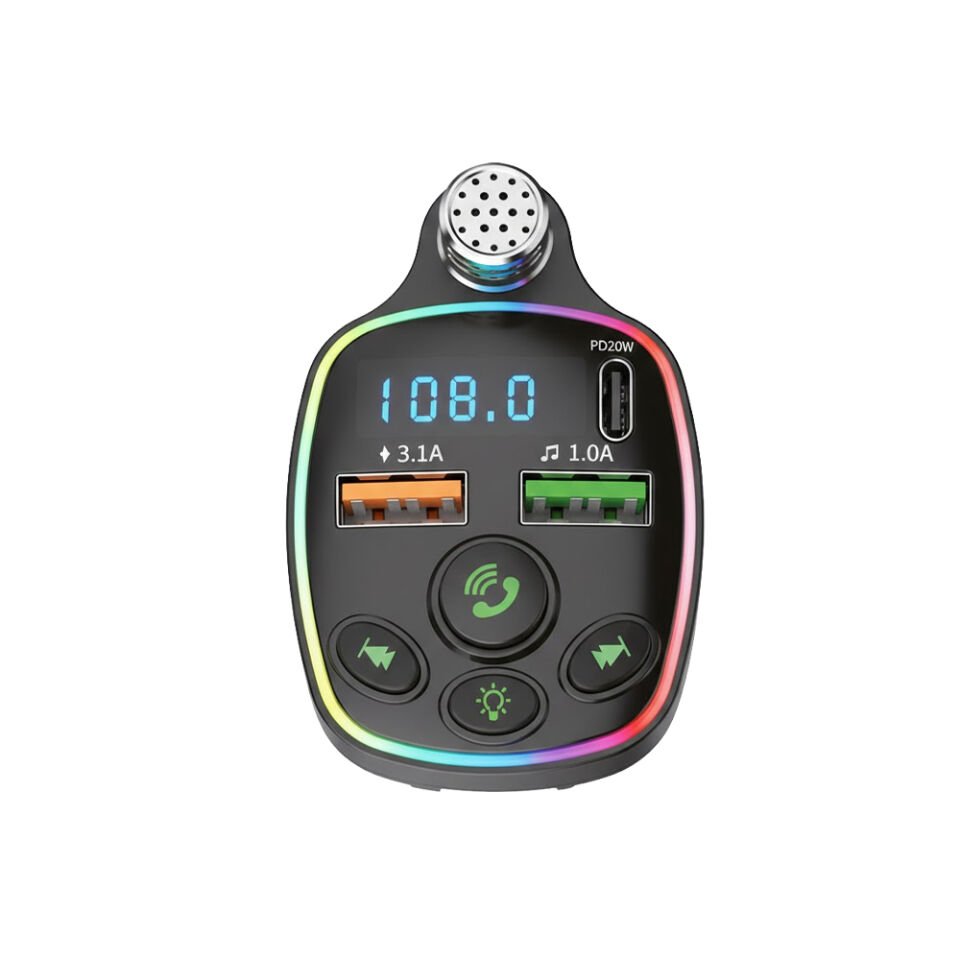 Bluetooth FM Transmitter - PD 3.0 Hızlı Şarj Destekli Araç Kiti