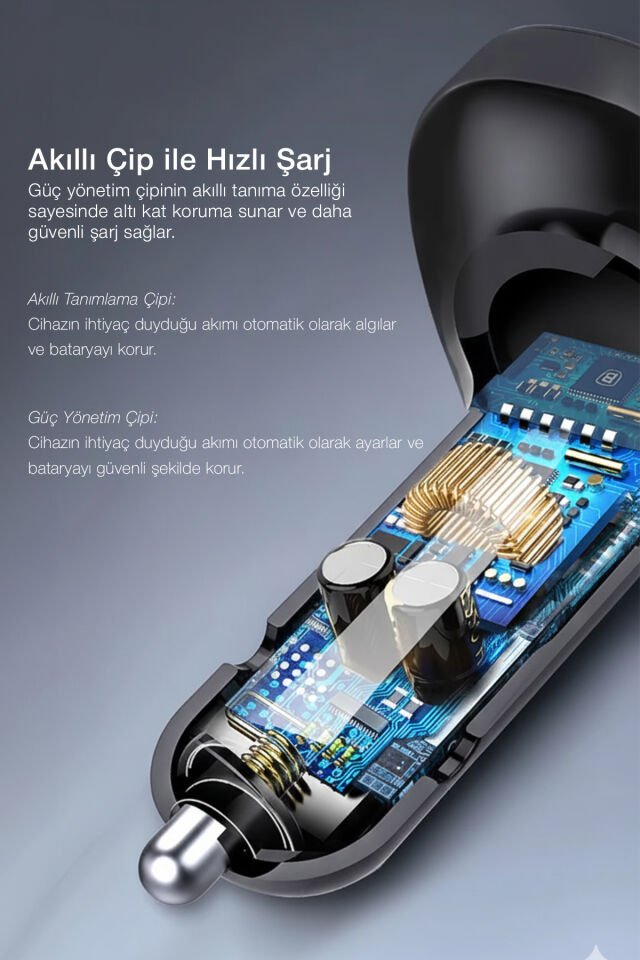 Bluetooth FM Transmitter - PD 3.0 Hızlı Şarj Destekli Araç Kiti