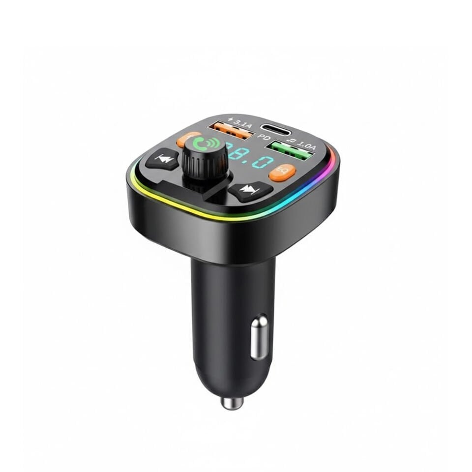 Bluetooth FM Transmitter Araç İçi Hızlı Şarj Adaptörü