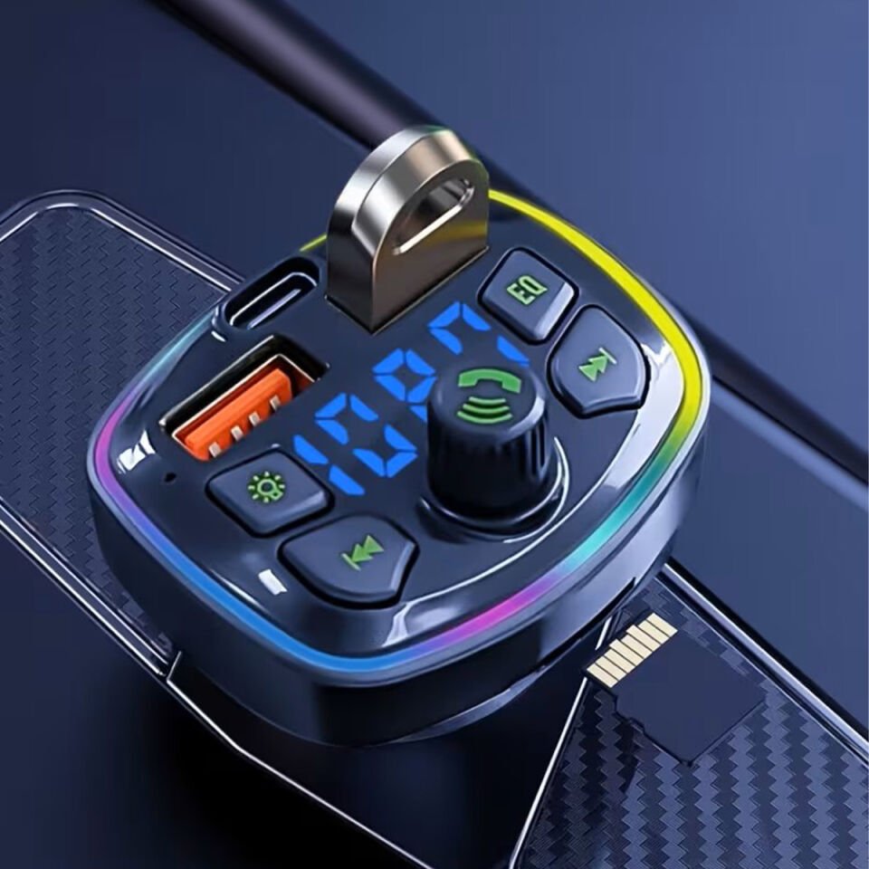 Bluetooth FM Transmitter Araç İçi Hızlı Şarj Adaptörü