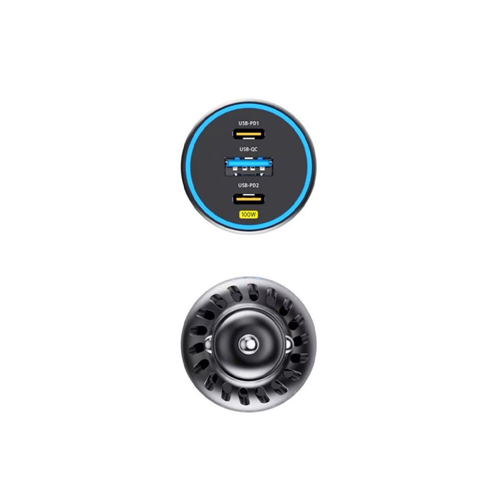 100W Süper Hızlı Araç İçi Şarj Adaptörü