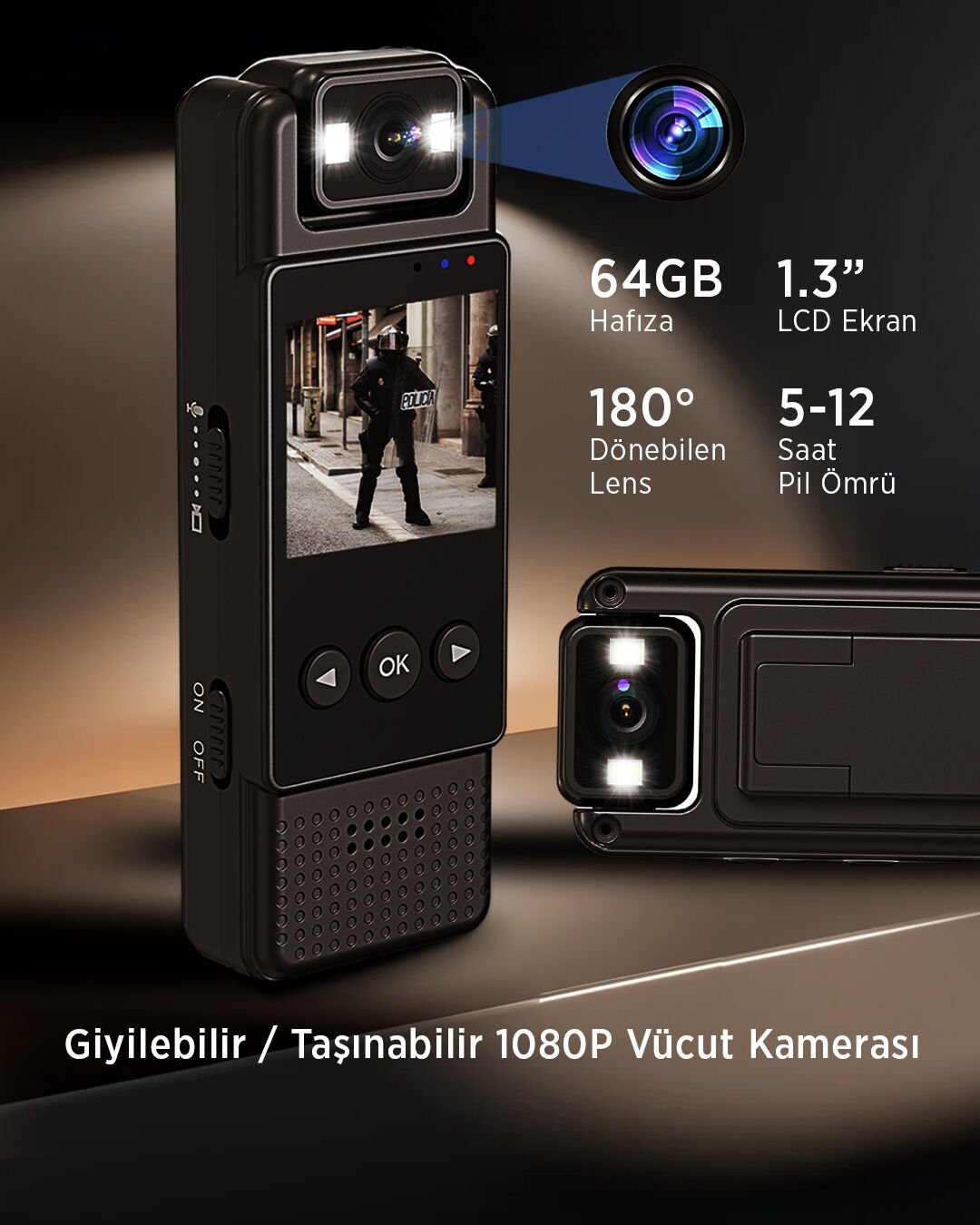KMR-18 1080P Vücut Kamerası