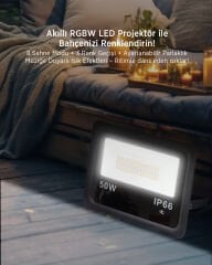 LD-13 Akıllı Bluetooth RGB LED Projektör 60W