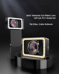 LD-30 4K HD 15X Makro Lens & LED Dolgu Işığı