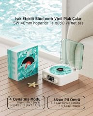 LD-26 Vintage Okyanus Dalgaları Vinil Bluetooth Hoparlör