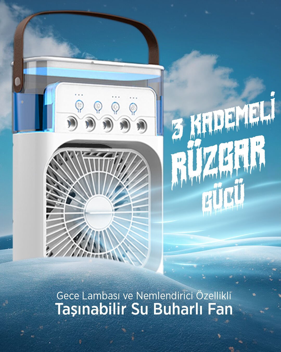 HM-6 Çok Fonksiyonlu Taşınabilir Fan