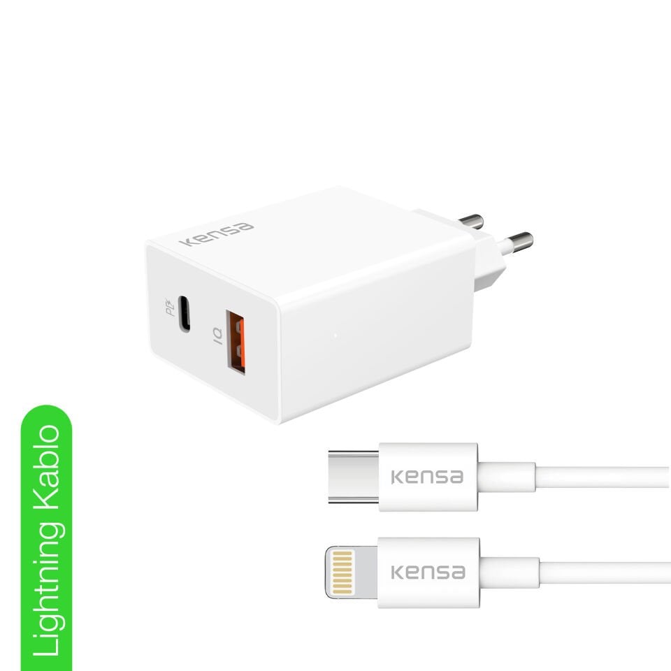 PD 50W Lightning Şarj Başlığı + Kablo